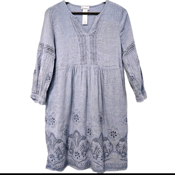 Tommy Bahama St Lucia Linen Blend Dress Cover Up Size Small Coastal Beach Resort - Picture 2 of 8